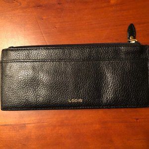 LODIS Black Leather Credit Card Wallet
